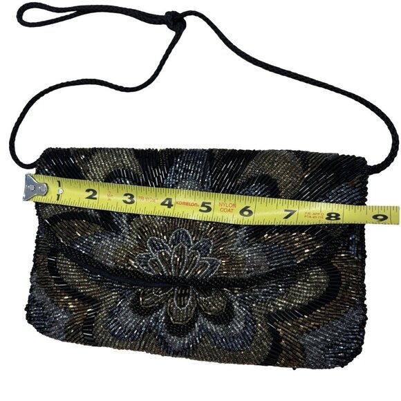 Vintage Carla Mitch Handmade Beaded Evening Bag Purse Art Deco Retro Stylish - Picture 3 of 10